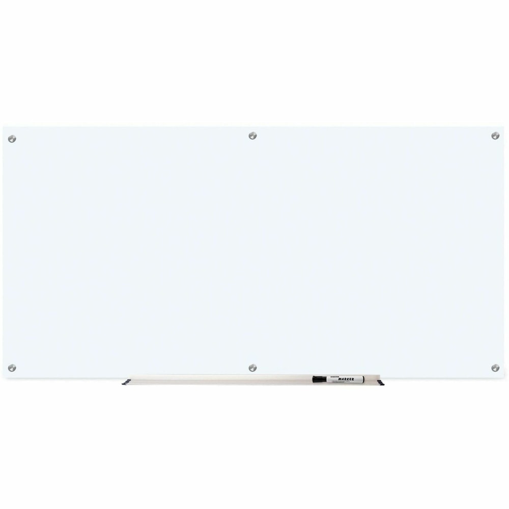 Lorell Glass Unframed Dry-Erase Whiteboard, 36in x 72in, White