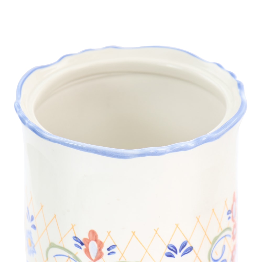 Gibson Laurie Gates California Designs Tierra Hand-Painted Stoneware Canister, 2.7-Quart, Multicolor