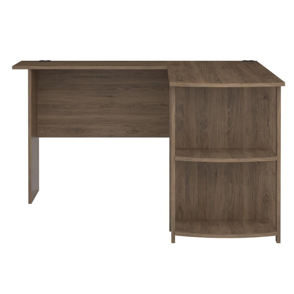 Ameriwood Home Dakota 51inW L-Shaped Computer Desk With Bookshelves, Rustic Oak