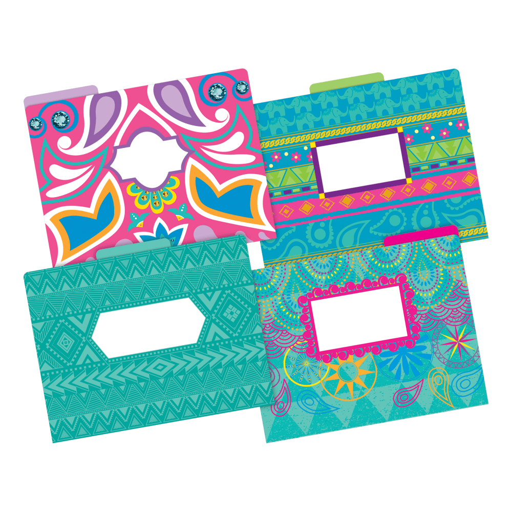 Barker Creek Tab File Folders, Letter Size, Bohemian, Pack Of 24 Folders