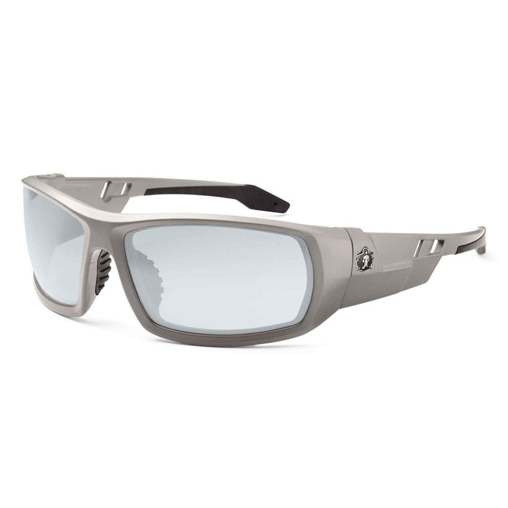 Ergodyne Skullerz Safety Glasses, Odin, Matte Gray Frame, Indoor/Outdoor Lens