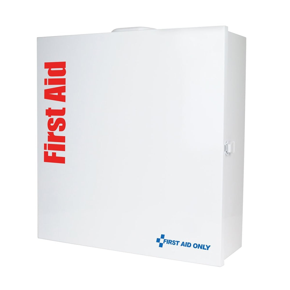 First Aid Only Smart Compliance ANSI B First Aid Large Metal Cabinet, 16-1/2inH x 15-3/4inW x 5-1/2inD, White