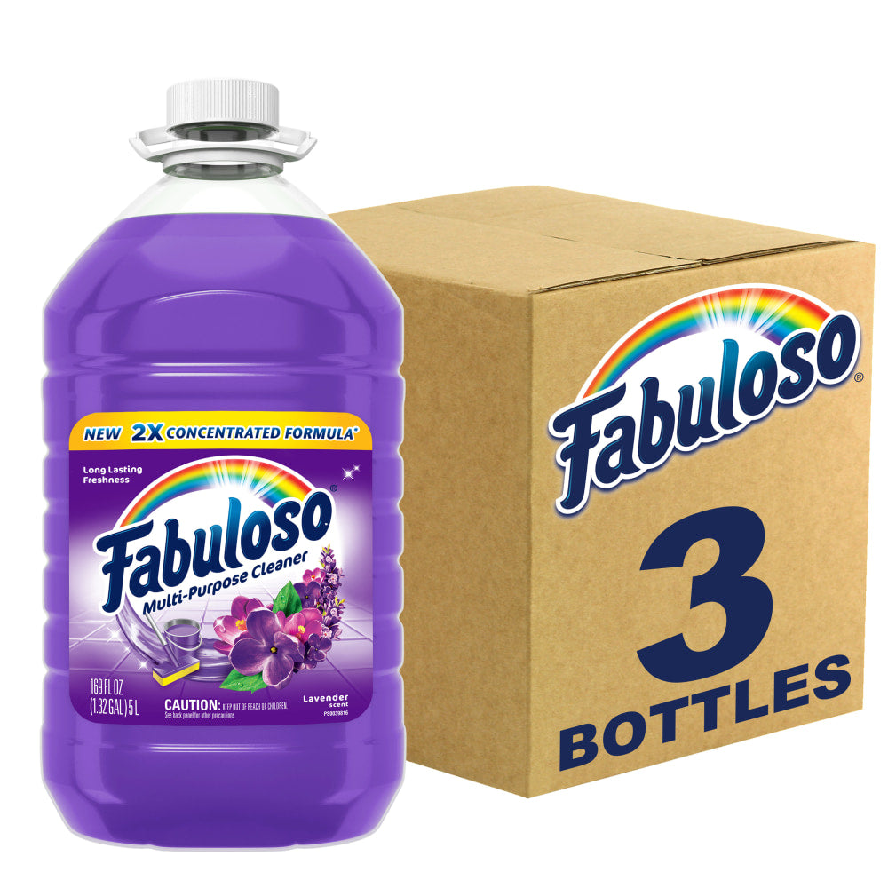 Fabuloso All-Purpose Cleaner, Lavender Scent, 169 Oz, Case of 3 Bottles