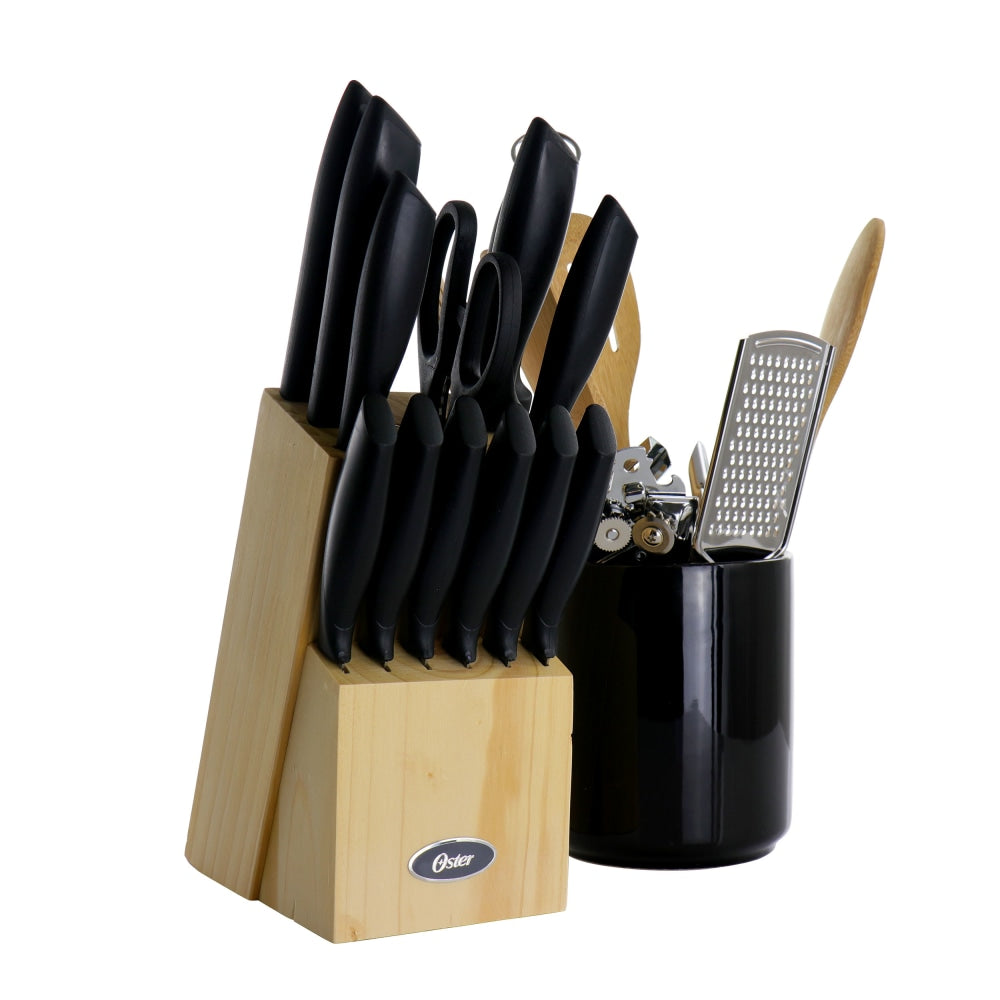 Gibson Home Westminster 23-Piece Carbon Stainless Steel Cutlery Set, Black