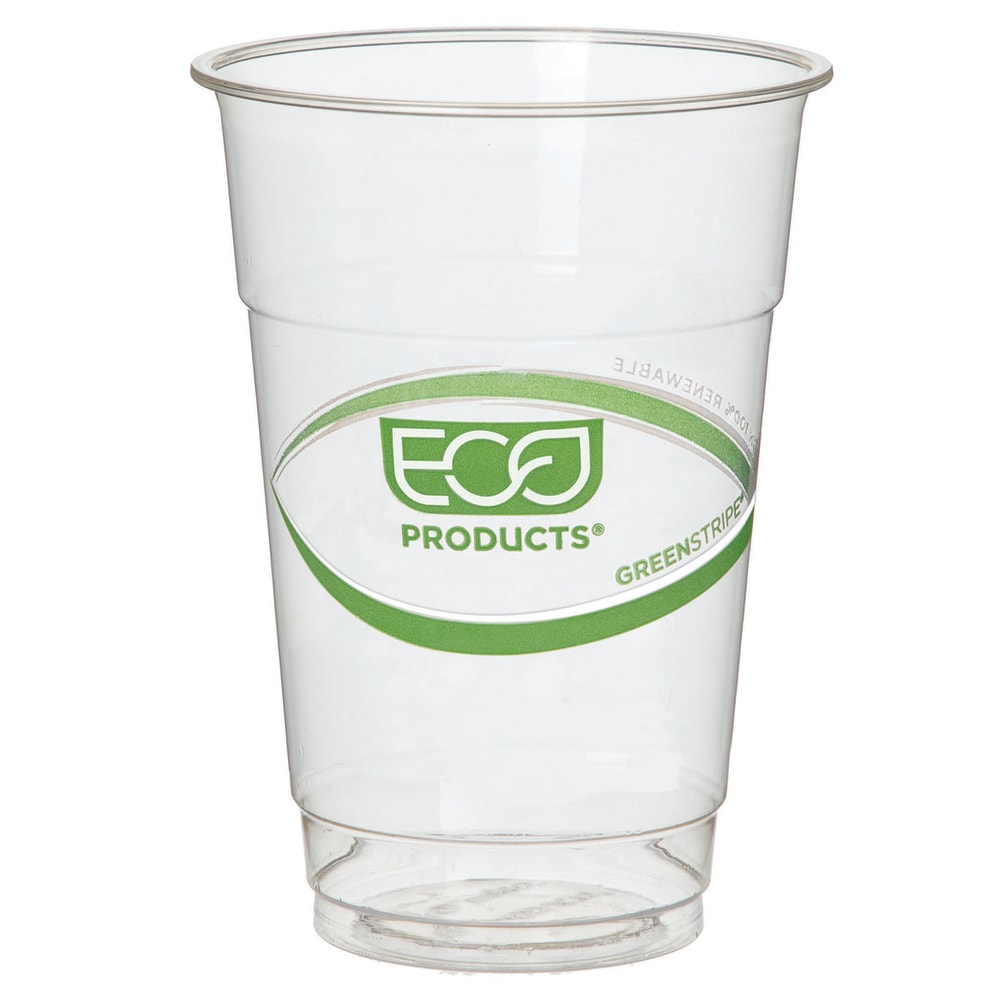 Eco-Products GreenStripe Cold Cups, 10 Oz, Clear, Pack Of 1,000 Cups