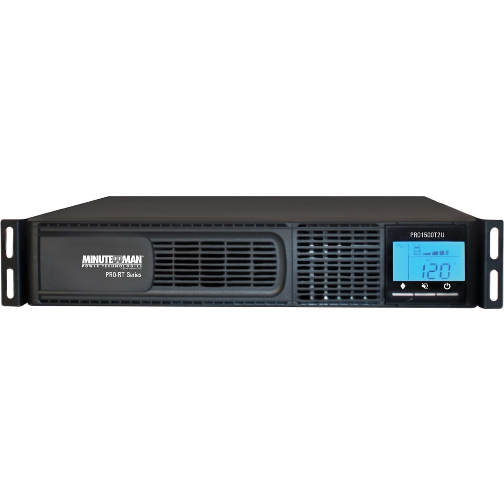 Minuteman PRO-RT PRO1500RT2U 1500VA Tower/Rack/Wall Mountable UPS - 2U Tower/Rack/Wall Mountable - 4 Minute Stand-by - 120 V AC Input - 120 V AC Output - 8 x NEMA 5-15R