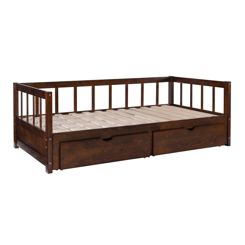 Powell Spencer Day Bed Frame, 26-1/4inH x 77-3/4inW x 43-1/2inD, Espresso