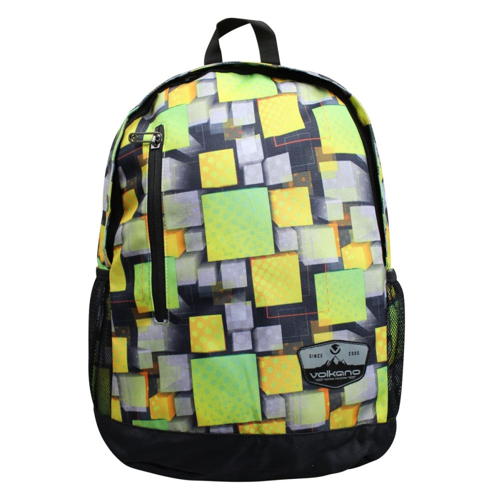 Volkano Two Squared Backpacks, Green, Pack Of 10 Backpacks