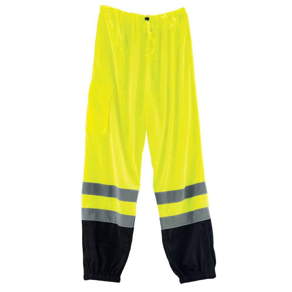 Ergodyne GloWear 8910 Class E Polyester Hi-Vis Pants, Small/Medium, Lime/Black