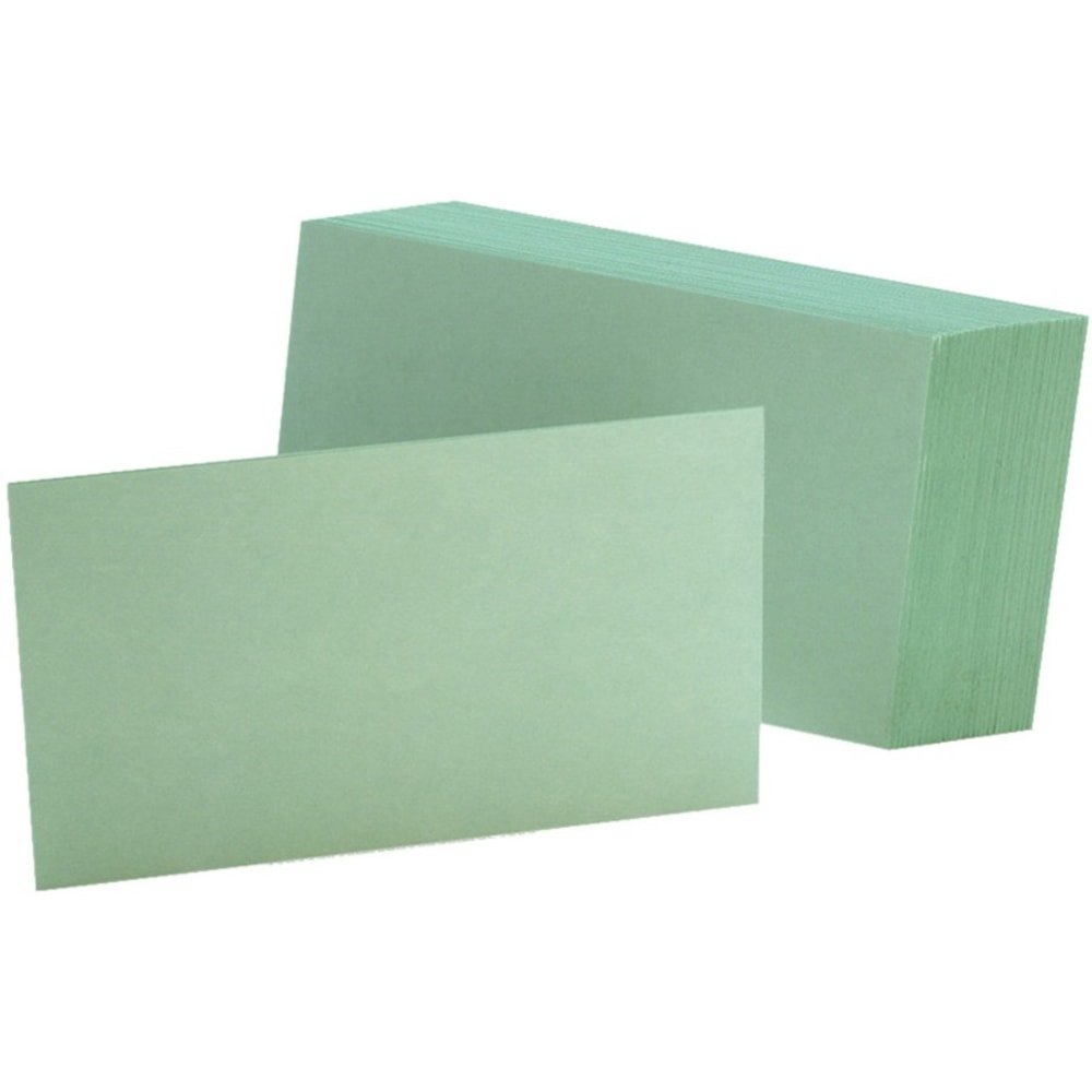 Oxford Color Index Cards, Unruled, 3inx 5in, Green, Pack Of 100