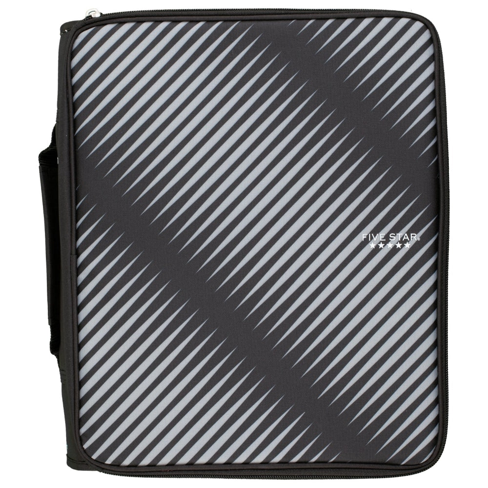 Five Star 2in Zipper Binder Plus Multi Access File, 8-1/2in x 11in, Black