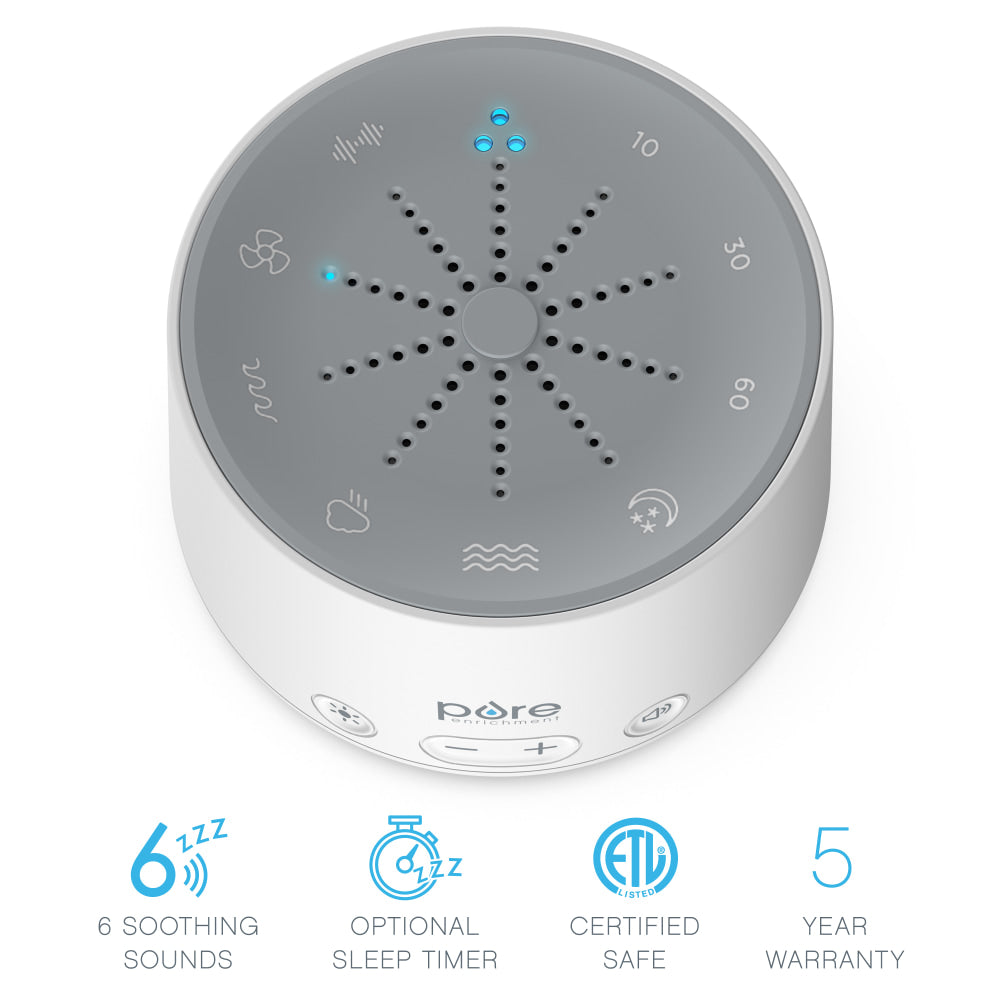 Pure Enrichment Doze Sound Machine And Sleep Therapy Light, 2-1/4in x 3-1/2in