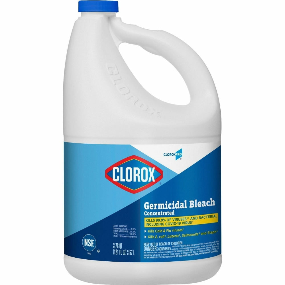 CloroxPro Germicidal Bleach - Concentrate Liquid - 121 fl oz (3.8 quart) - 84 / Bundle - Clear