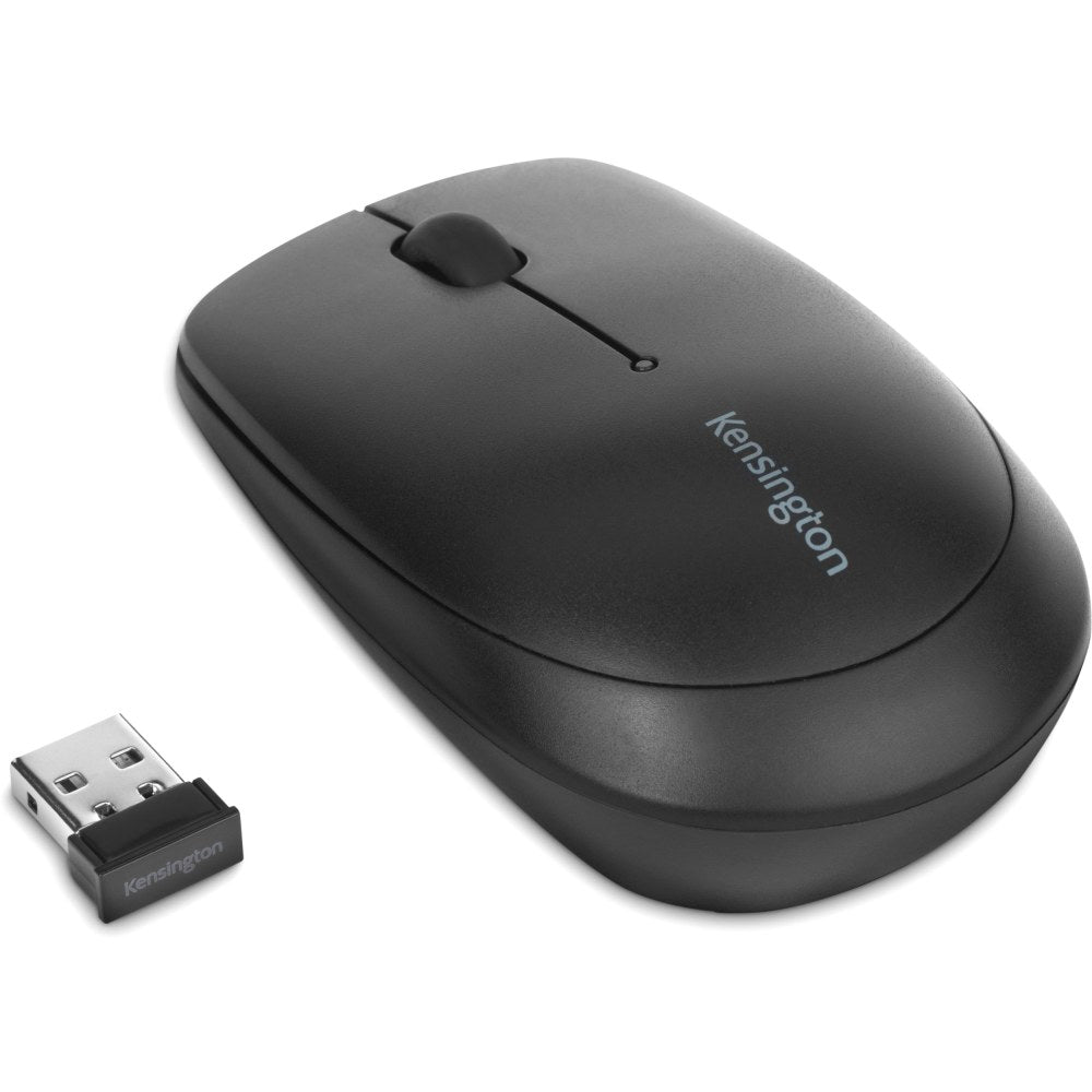 Kensington Pro Fit Wireless Mobile Mouse - Black - Laser - Wireless - Radio Frequency - Black - USB - 1000 dpi - Scroll Wheel - 2 Button(s) - Symmetrical