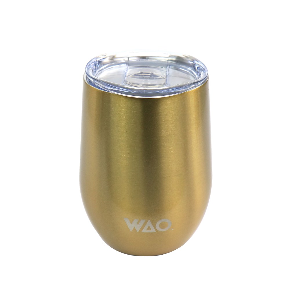 Gibson WAO Thermal Wine Tumbler, 12 Oz, Gold