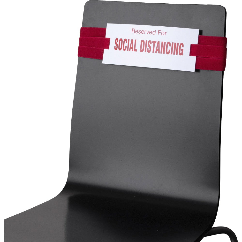 Advantus Social Distancing Chair Strap Sign - 10 / Box - Reserved for Social Distancing Print/Message - Laminated, Adjustable - Multicolor