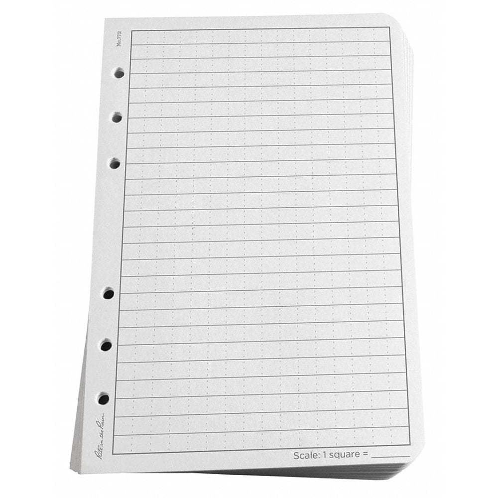 Rite in the Rain All-Weather Loose-Leaf Copy Paper, White/Gray, 4 5/8in x 7in, 500 Sheets Per Case, 0.54 Lb, 85 Brightness, Case Of 5 Reams