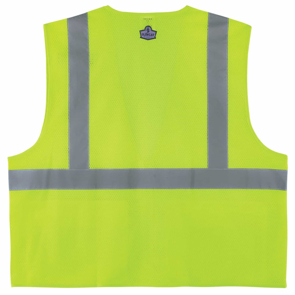 Ergodyne GloWear Safety Vest, Standard, Type-R Class 2, 4X/5X, Lime, 8220Z