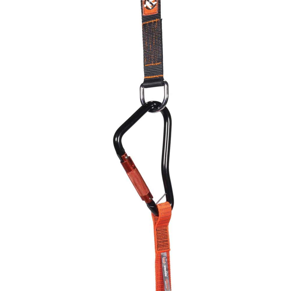 Ergodyne Squids 3148 Tool Lanyard With XL Carabiner And Loop, 76in, Orange