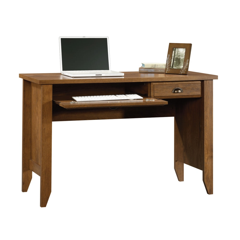 Sauder Shoal Creek 48inW Computer Desk With Flip Down Computer Tray, Oiled Oak