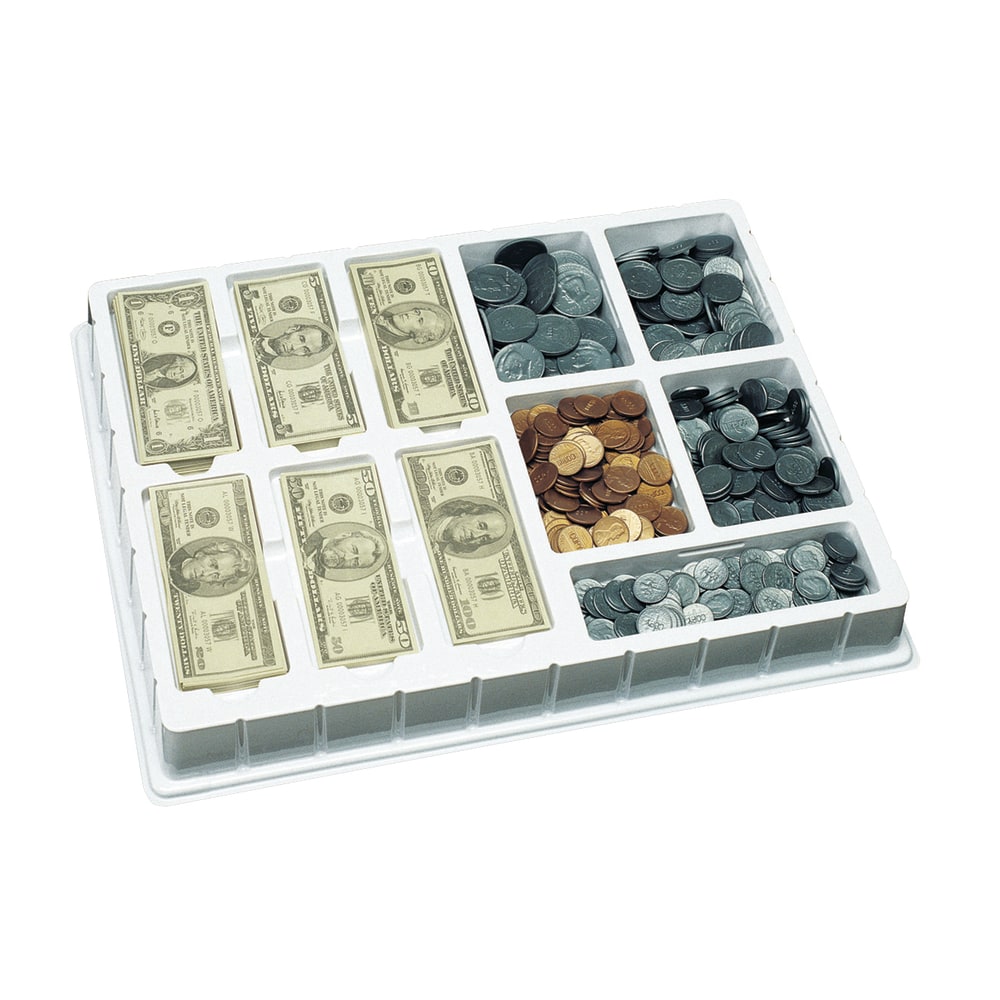 Educational Insights Play Money Coins And Bills Deluxe Set, 16inH x 12inW x 1 1/2inD, Kindergarten - Grade 5