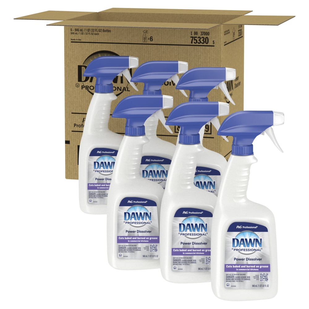 Dawn Professional Liquid Ready-To-Use Grease Fighting Power Dissolver Sprayy, 32 Oz Spray Bottle, Carton Of 6