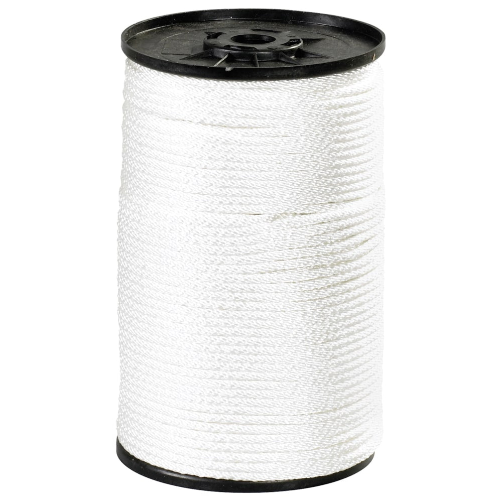 Partners Brand Solid Braided Nylon Rope, 320 Lb, 1/8in x 500ft, White