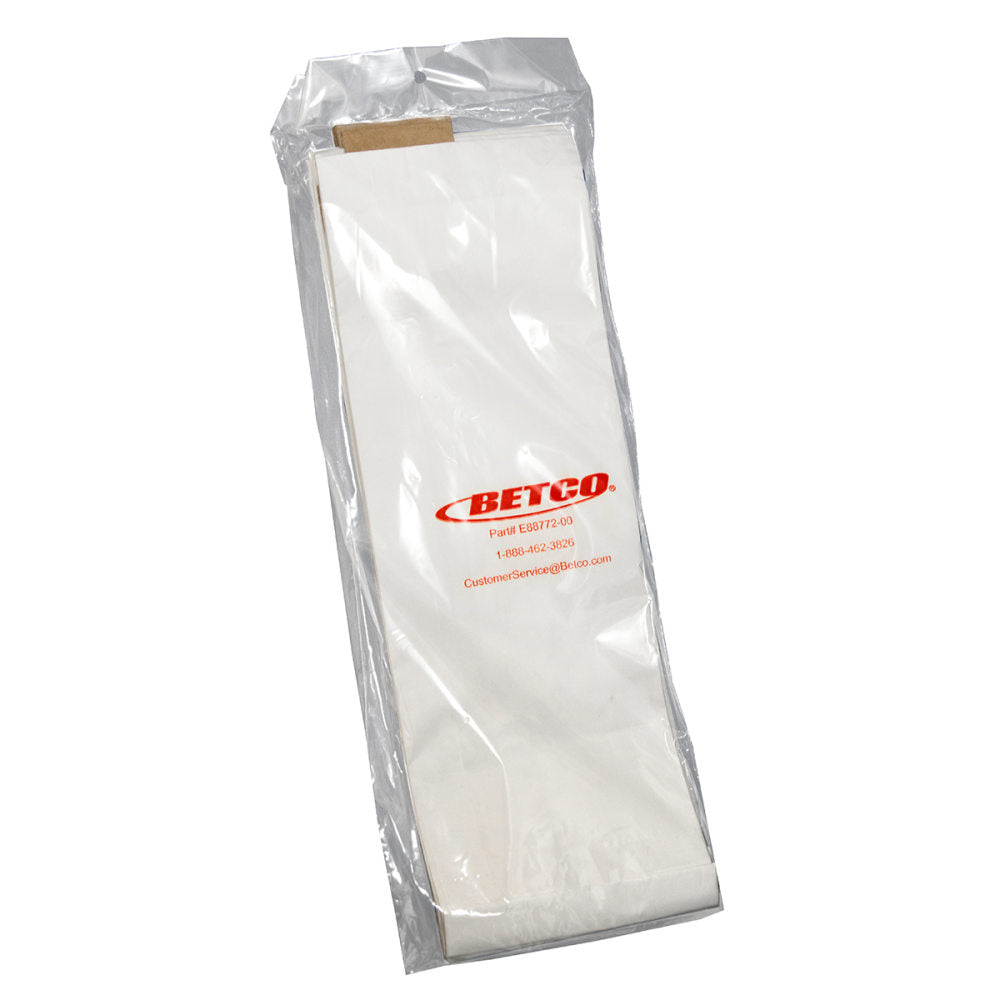 Betco HF14 Vacuum Bags, 4.5 Qt, White, Pack Of 10