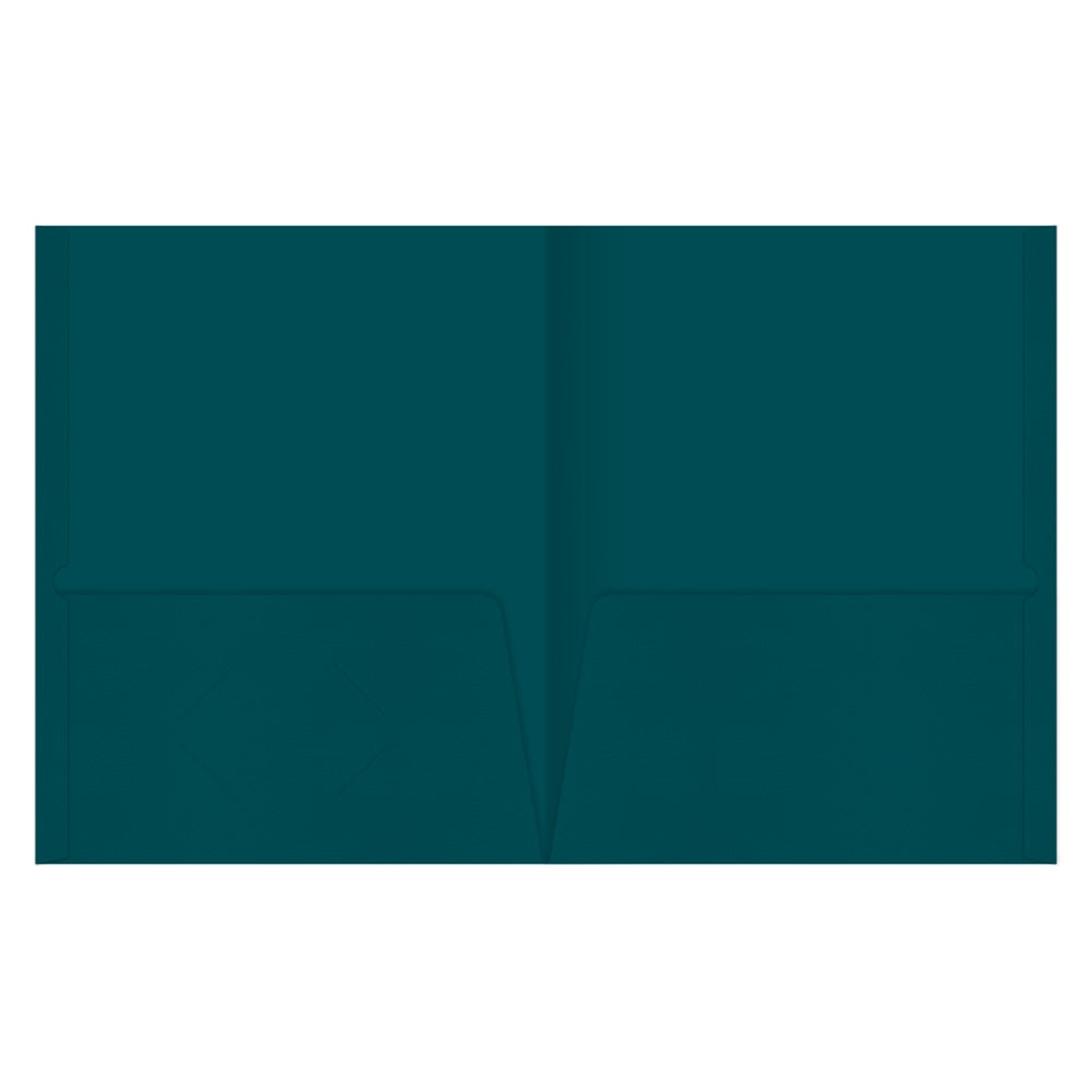 Office Depot Brand 2-Pocket Paper Folders, Teal, Pack Of 25