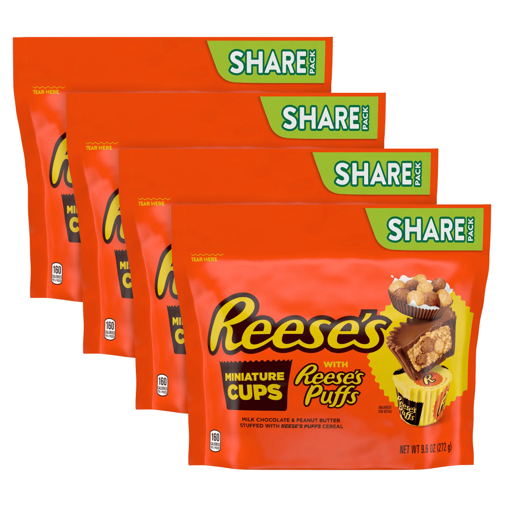 Reeses Stuffed With Reeses Puffs Miniatures, 9.6 Oz, Case Of 4 Packs