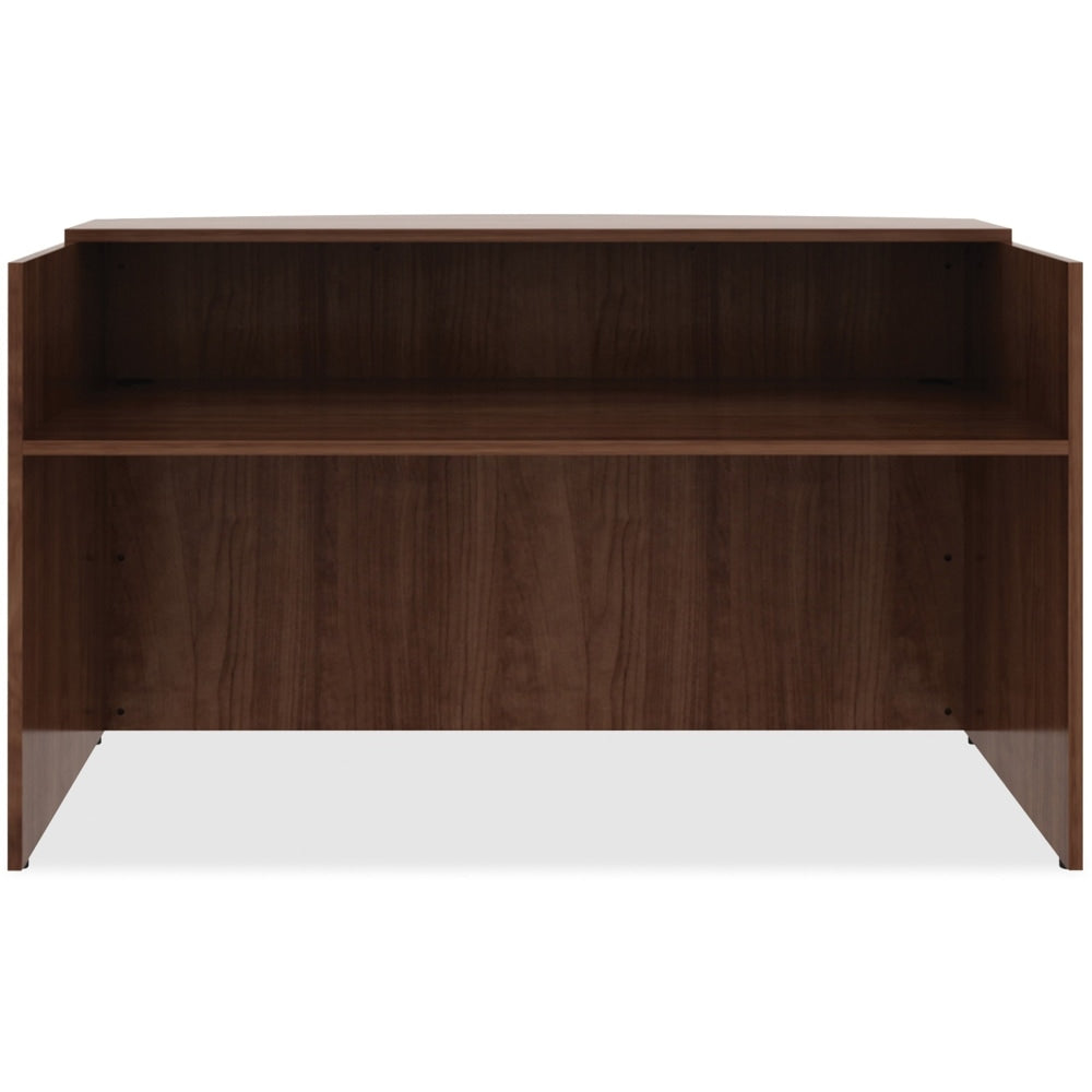 Lorell Essentials 72inW Reception Computer Desk, Walnut