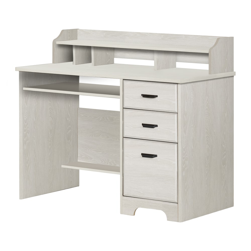 South Shore Versa 45inW Computer Desk With Hutch, Winter Oak