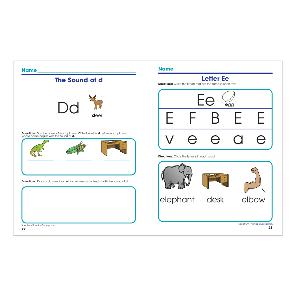 Carson-Dellosa Spectrum Phonics Workbook, Kindergarten