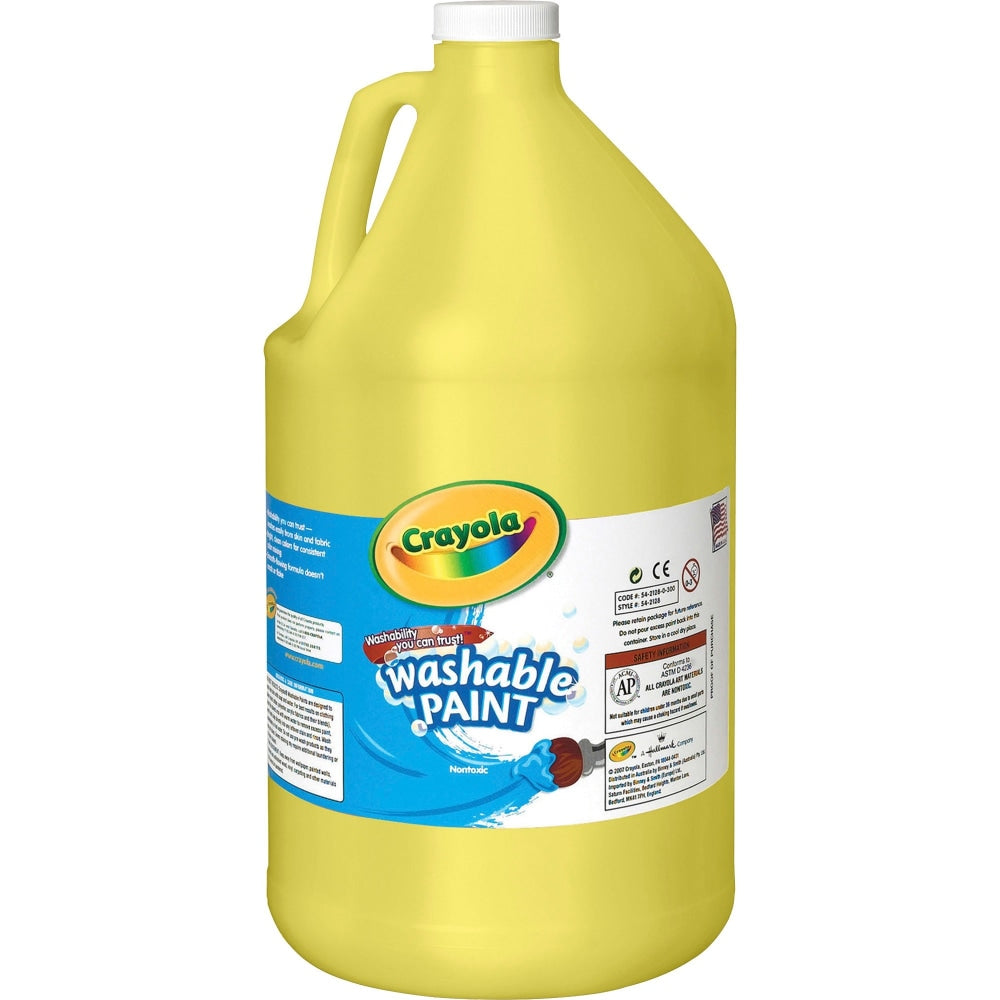 Crayola Washable Paint, Yellow, Gallon