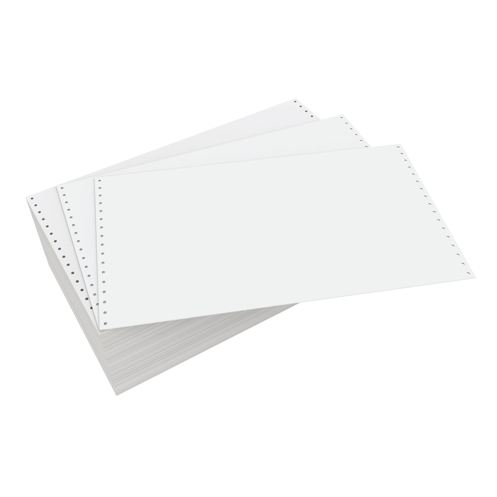 Domtar Continuous Form Paper, Unperforated, 14 7/8in x 8 1/2in, 18 Lb, Blank White, Carton Of 3,000 Forms