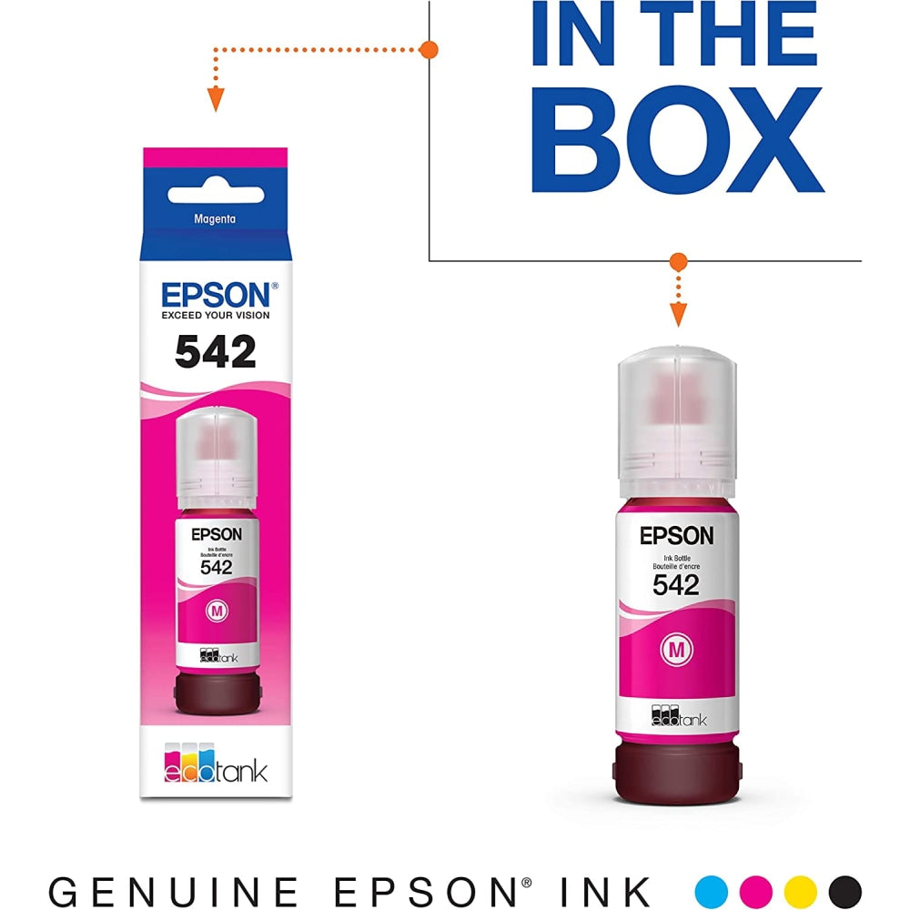 Epson 542 EcoTank Magenta Ink Refill Bottle, T542320-S