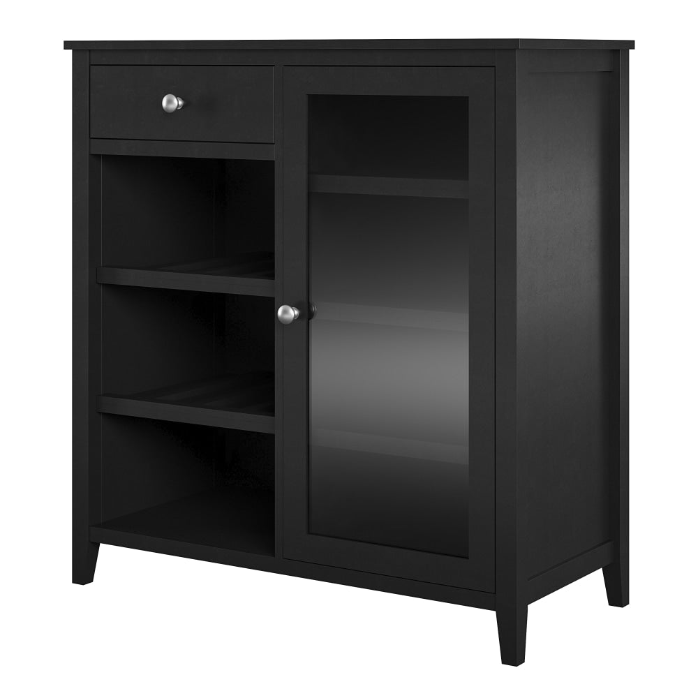 Ameriwood Home Tuxedo Bar Cabinet, 34-13/16inH x 30-3/4inW x 15-3/4inD, Black