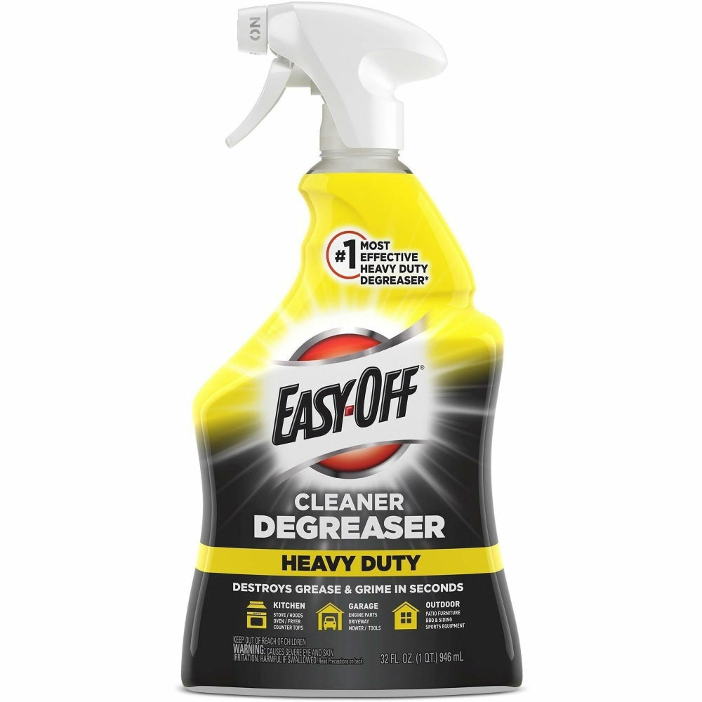 Easy-Off Cleaner Degreaser - Ready-To-Use - 32 fl oz (1 quart) - 6 / Carton - Heavy Duty - Clear