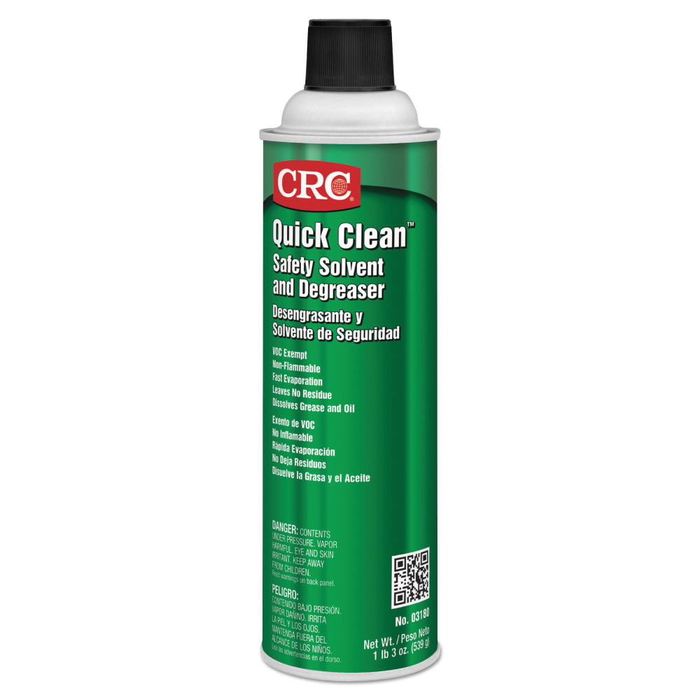 CRC Quick Clean Aerosol Safety Solvent/Degreaser, 20 Oz Can