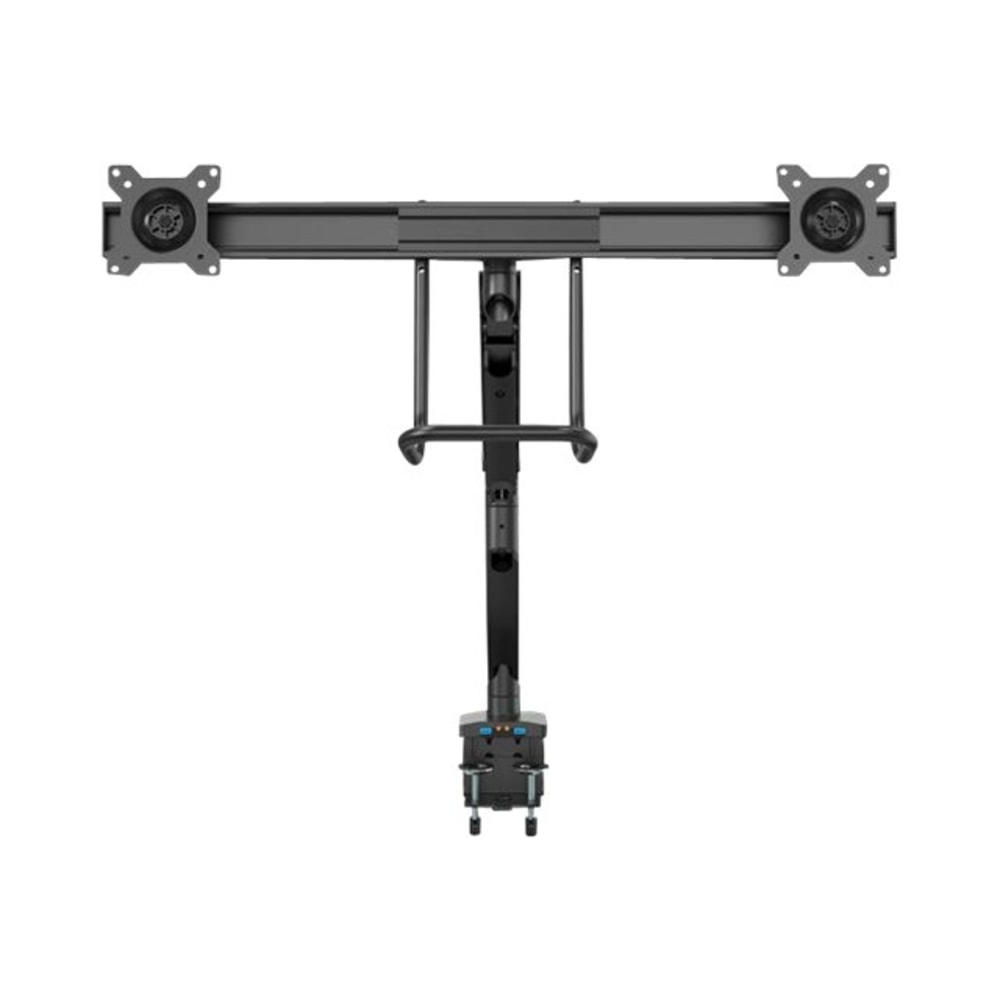 StarTech.com Desk Mount Dual Monitor Arm with USB & Audio - Slim Full Motion Dual Monitor VESA Mount up to 32in Displays - C-Clamp/Grommet