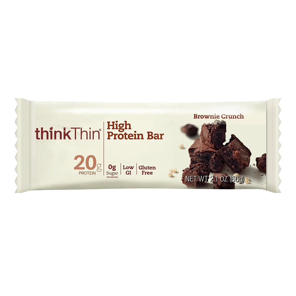 thinkThin Brownie Crunch High Protein Bars, 2.1 Oz, Case Of 10 Bars