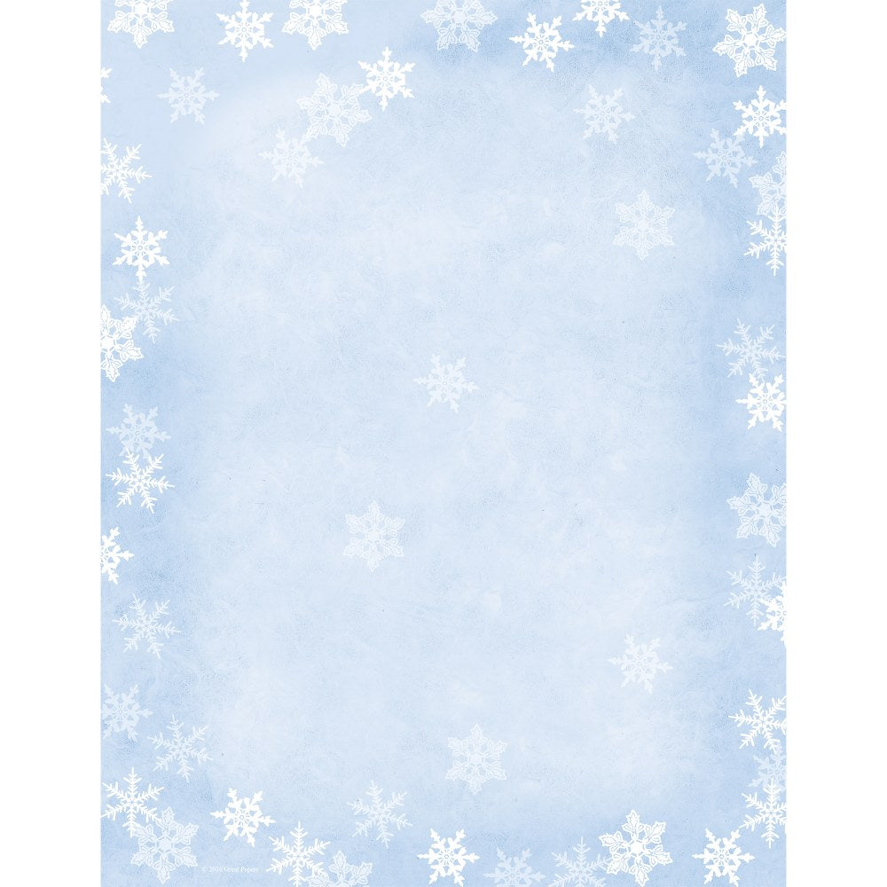 Great Papers! Holiday-Themed Letterhead Paper Winter Flakes, 8.5in x 11in, 80 sheets