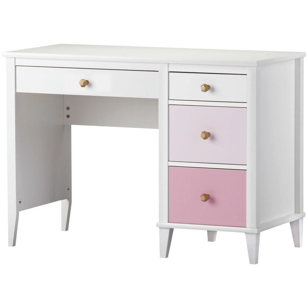 Ameriwood Home Monarch Hill Poppy 42inW Kids Computer Desk, White/Pink