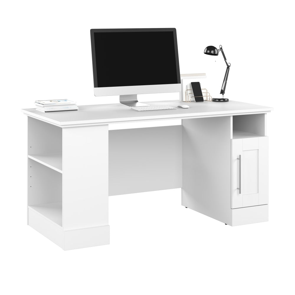 Bestar Pur 60inW Computer Desk, White