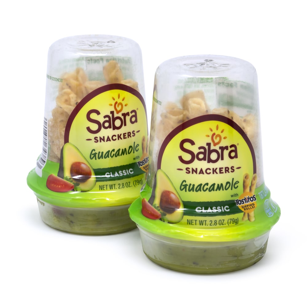 Sabra Snackers Grab And Go Guacamole with Tostitos Tortilla Chips, 2.8 Oz Cup, Pack Of 6 Cups