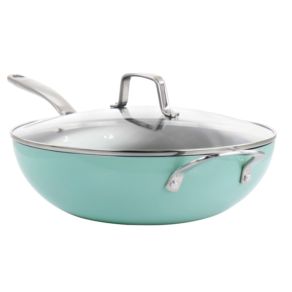 Martha Stewart Aluminum Non-Stick Essential Pan, 12in, Turquoise