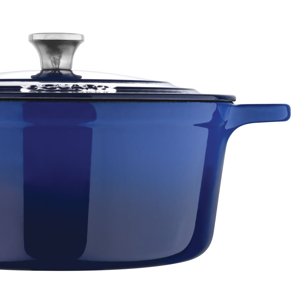 Masterpro Bergner 6-Quart Iron Dutch Oven With Lid, Blue