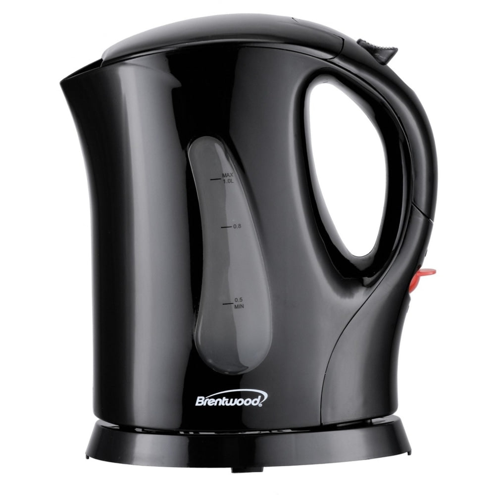 Brentwood KT-1610BK BPA Free 1L Cordless Electric Kettle, Black - 900 W - 1.06 quart - Black