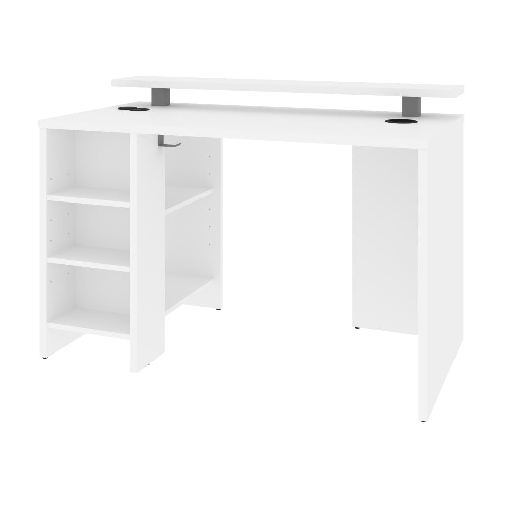 Bestar Electra 48inW Gaming Computer Desk, White