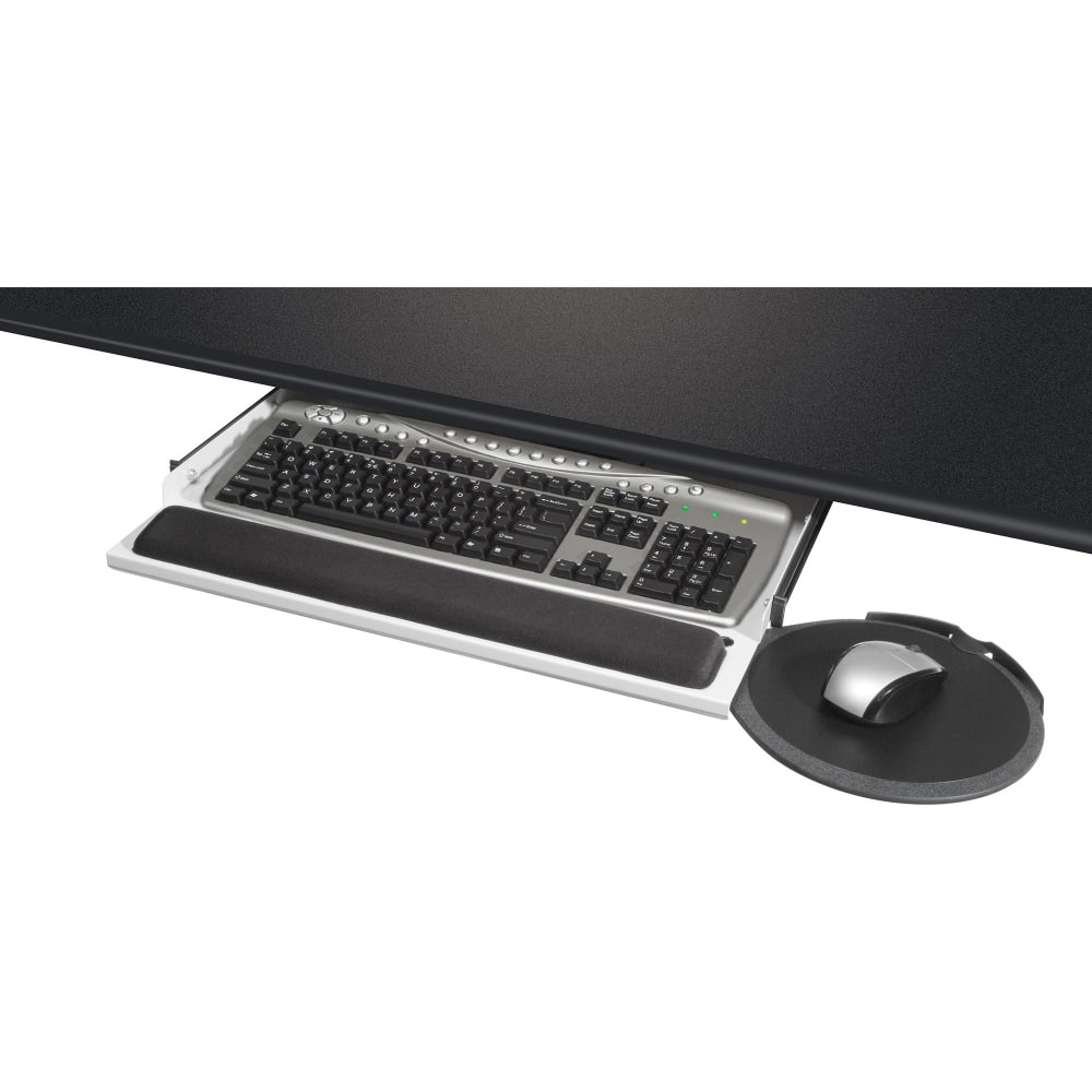 KellyREST Underdesk Keyboard/Mouse Platform, Gray/Black